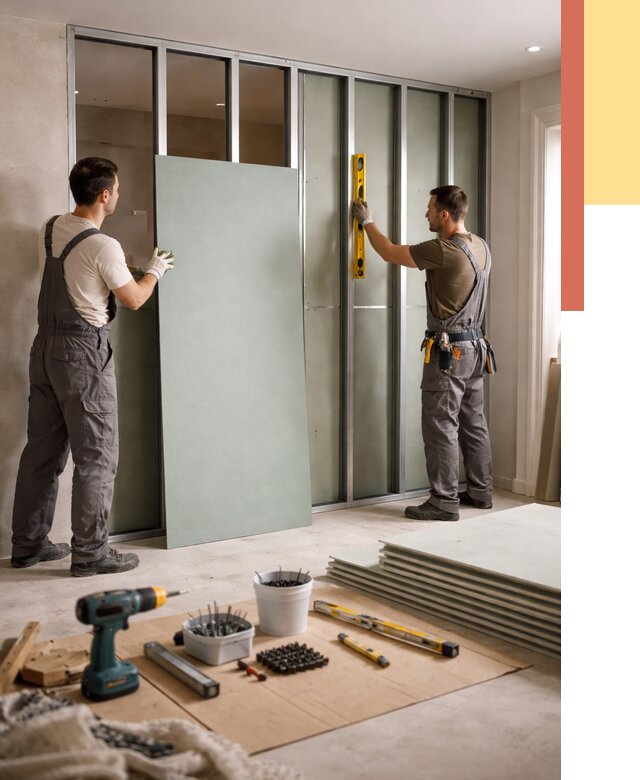 Перегородка из влагостойкого гипсокартона в Люберцах от 5050 руб. — монтаж под ключ | ОТДЕЛОЧНИК-Люб