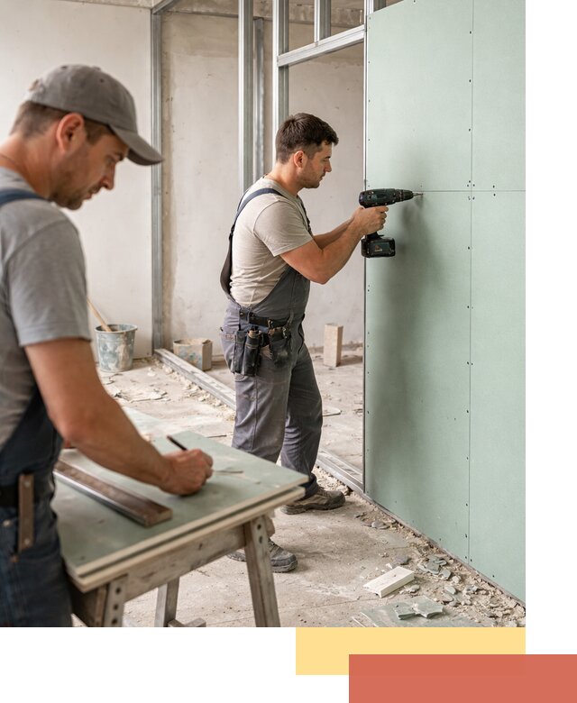 Перегородки из влагостойкого гипсокартона под ключ в Люберцах