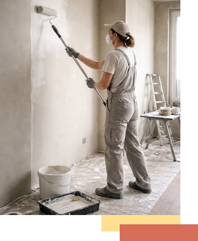 Покраска перегородок из гипсокартона в Люберцах качественно и недорого