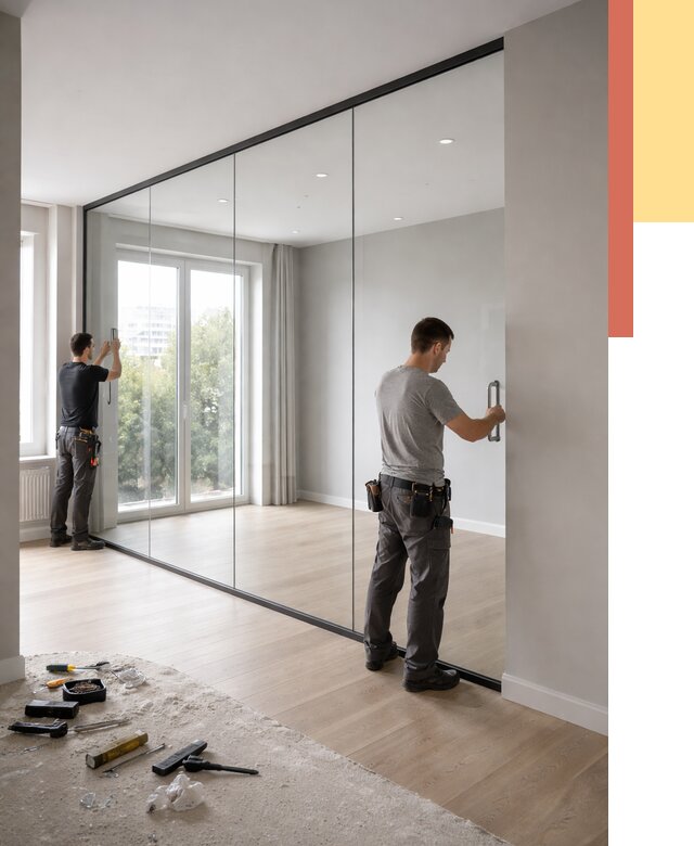 Изготовление стеклянных перегородок в Люберцах от 12993 руб. под ключ | ОТДЕЛОЧНИК-Люб