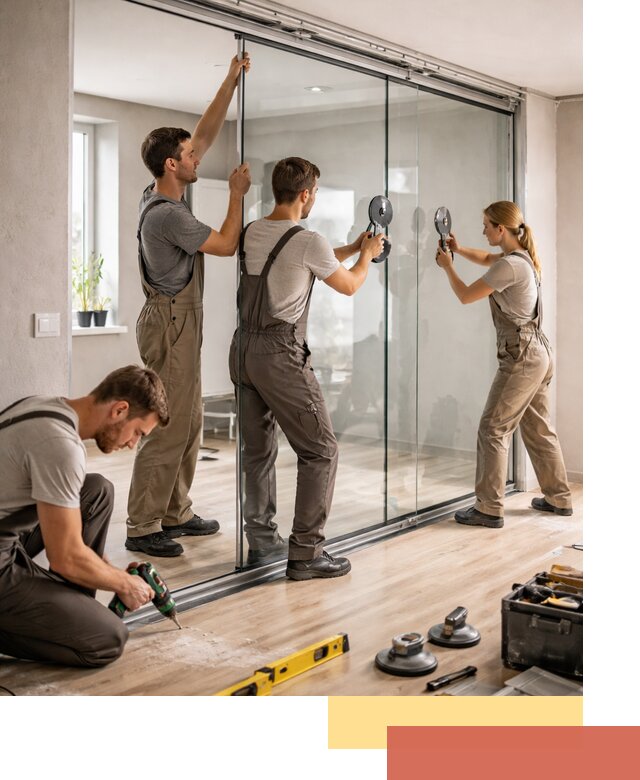 Изготовление стеклянных перегородок на заказ в Люберцах