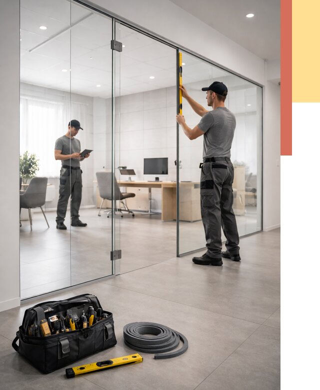 Цельностеклянные перегородки под ключ в Люберцах от 9995 руб. — монтаж и цены | ОТДЕЛОЧНИК-Люб