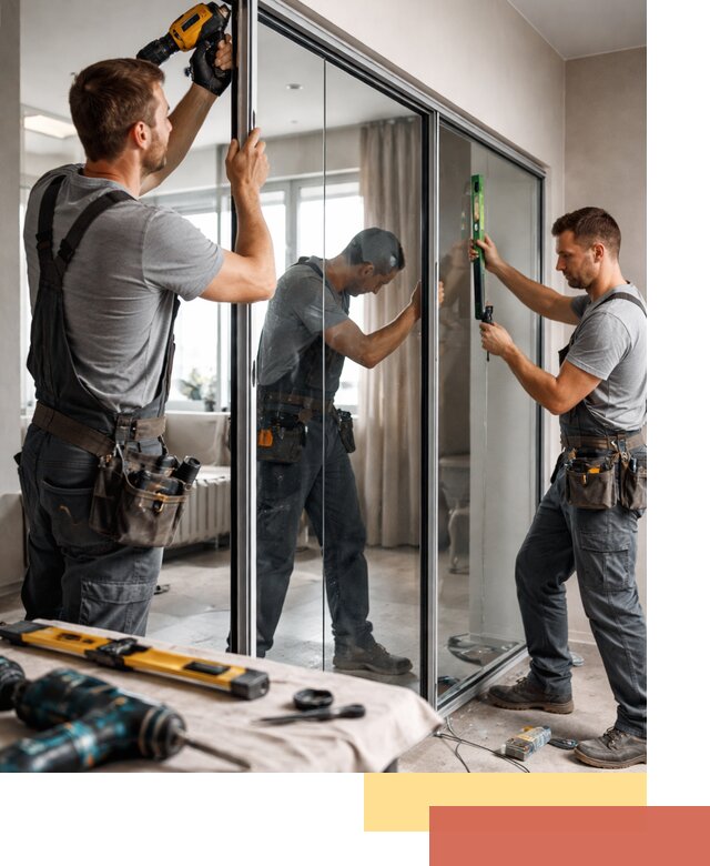 Каркасные стеклянные перегородки под ключ в Люберцах