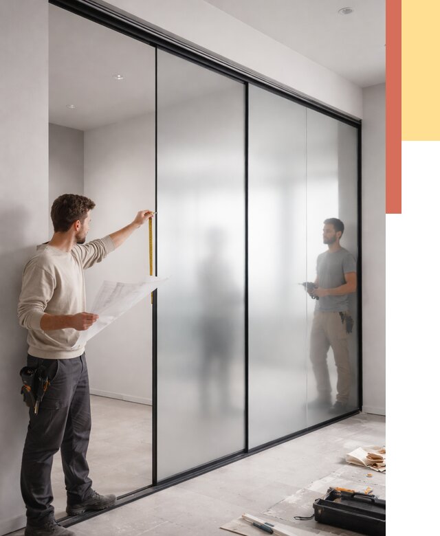 Матовые стеклянные перегородки в Люберцах от 8943 руб. — монтаж и установка | ОТДЕЛОЧНИК-Люб