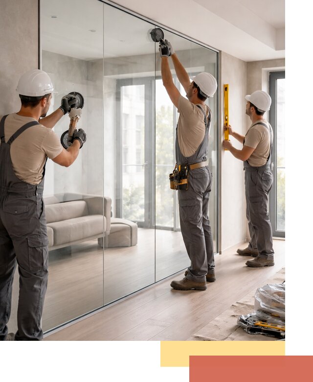 Перегородки из закаленного стекла в Люберцах для офисов и квартир