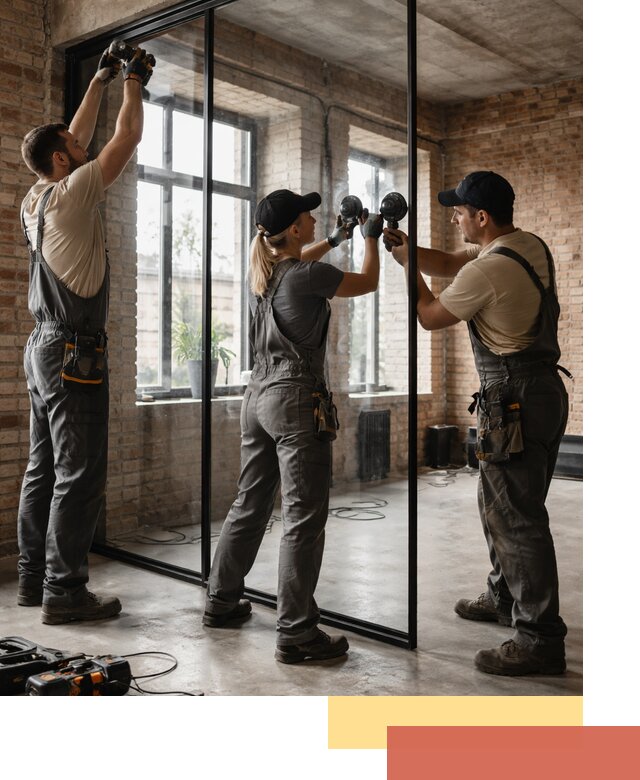 Стеклянные перегородки лофт — изготовление и монтаж в Люберцах