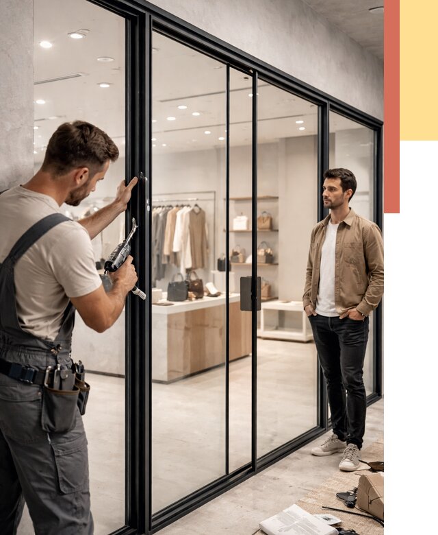 Стеклянные перегородки для магазинов в Люберцах от 8627 руб. под ключ | ОТДЕЛОЧНИК-Люб