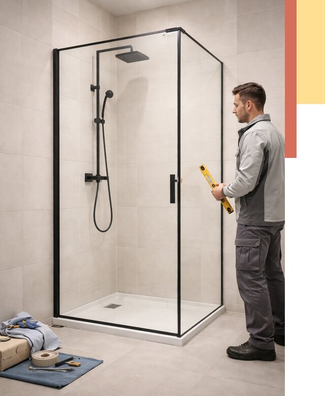 Стеклянные перегородки для душа в Люберцах от 13151 руб. | Монтаж под ключ — ОТДЕЛОЧНИК-Люб