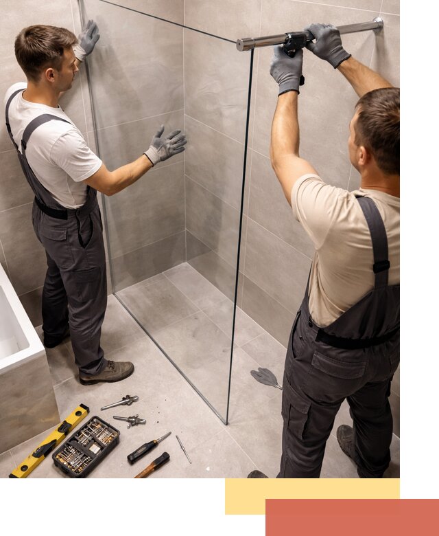 Стеклянные перегородки для душа в Люберцах — изготовление и монтаж