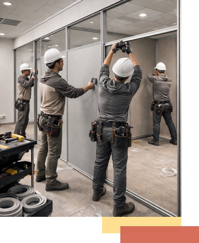 Мобильные офисные перегородки под ключ в Люберцах