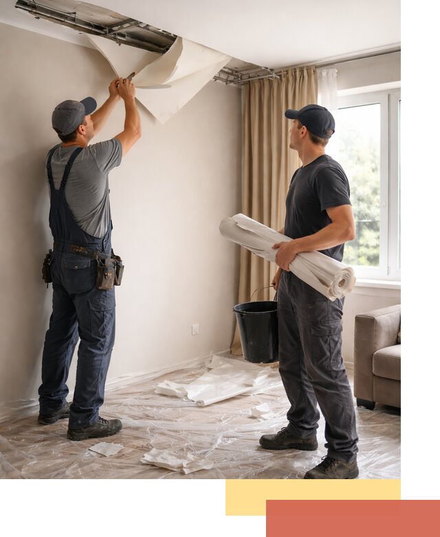 Демонтаж натяжного потолка в Люберцах быстро и аккуратно