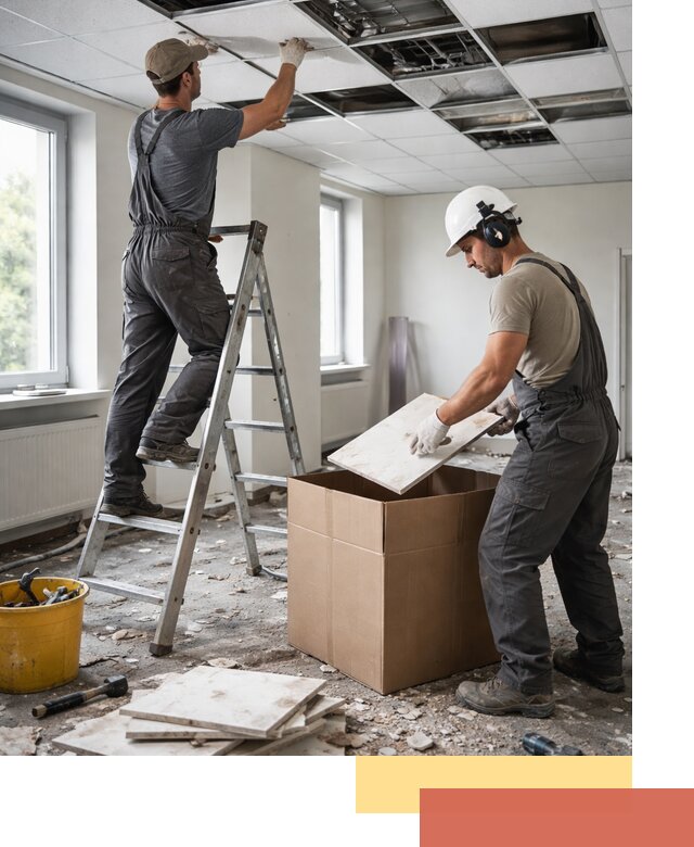 Демонтаж потолочной плитки в Люберцах быстро и аккуратно