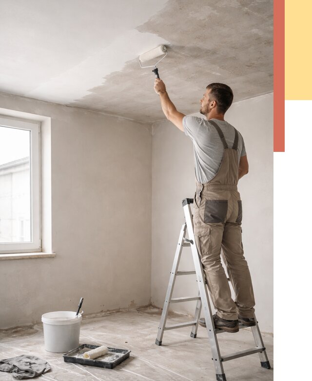 Грунтовка потолка в Люберцах от 2630 руб. — быстро и недорого | ОТДЕЛОЧНИК-Люб