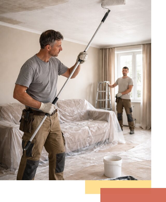 Грунтовка потолка в Люберцах — подготовка под покраску и отделку