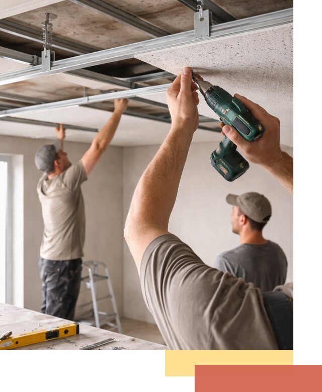 Монтаж акустического потолка в Люберцах под ключ