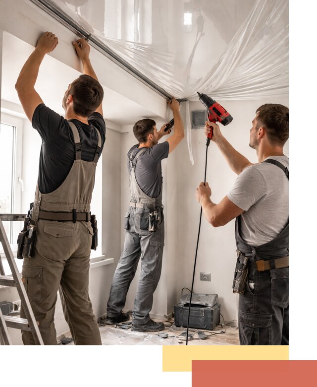 Монтаж глянцевого натяжного потолка в Люберцах быстро и качественно