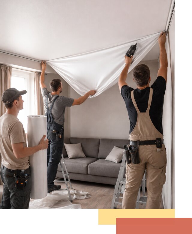 Монтаж сатинового натяжного потолка в Люберцах качественно и быстро