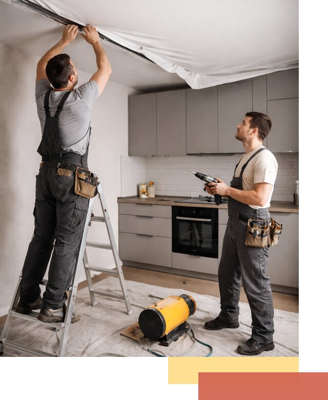 Монтаж натяжного потолка на кухне в Люберцах