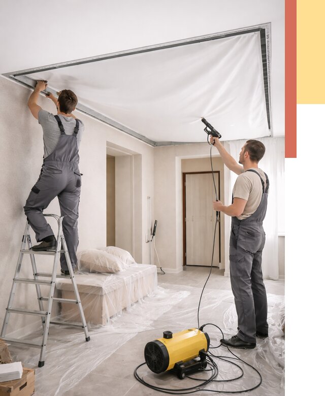 Монтаж натяжного потолка в прихожей в Люберцах от 2788 руб. под ключ | ОТДЕЛОЧНИК-Люб