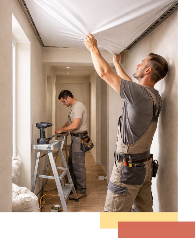 Монтаж натяжного потолка в прихожей в Люберцах