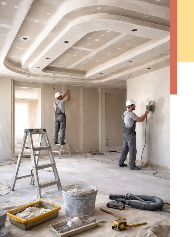 Многоуровневый потолок из гипсокартона в Люберцах от 789 руб. под ключ | ОТДЕЛОЧНИК-Люб