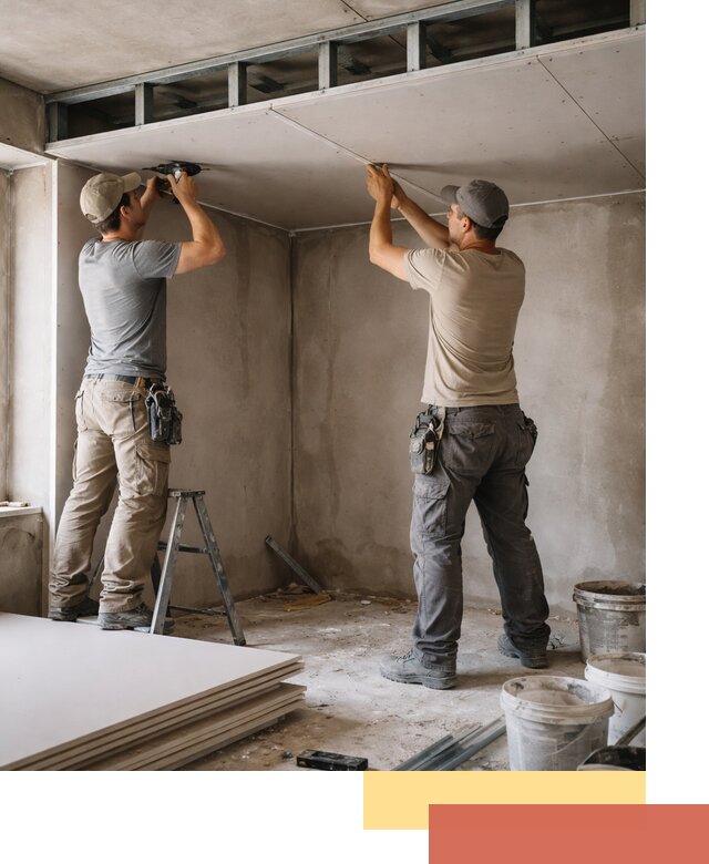 Короб из гипсокартона на потолке под ключ в Люберцах