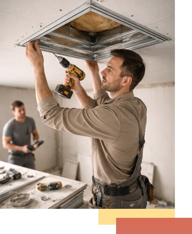 Монтаж люка в потолок из ГКЛ в Люберцах