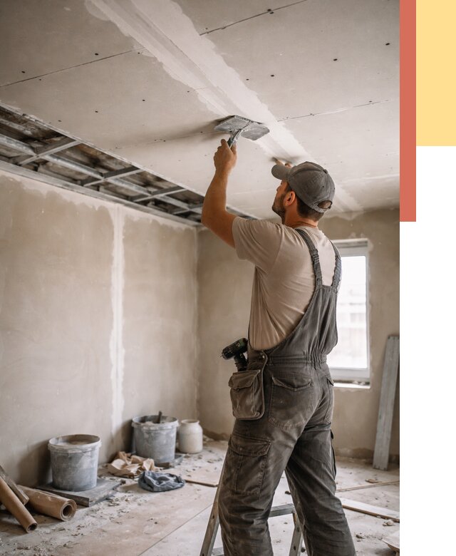 Ремонт потолка из гипсокартона в Люберцах от 684 руб./м² — быстро и недорого | ОТДЕЛОЧНИК-Люб