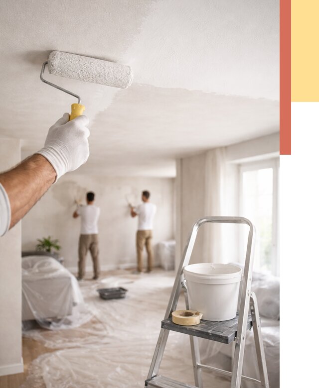 Покраска потолка акриловой краской в Люберцах от 2630 руб. | ОТДЕЛОЧНИК-Люб