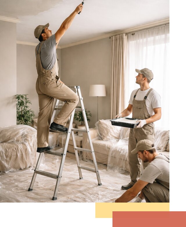 Покраска потолков акриловой краской в Люберцах качественно и быстро