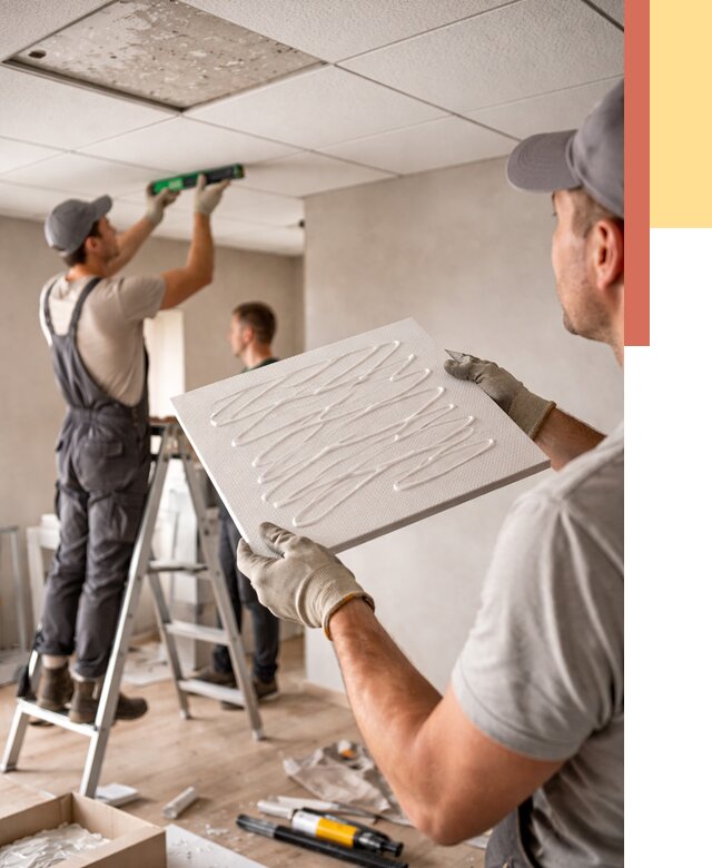 Монтаж потолочной плитки в Люберцах от 4734 руб. — быстро и недорого | ОТДЕЛОЧНИК-Люб