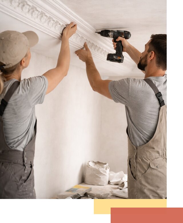 Профессиональный монтаж лепнины на потолок в Люберцах