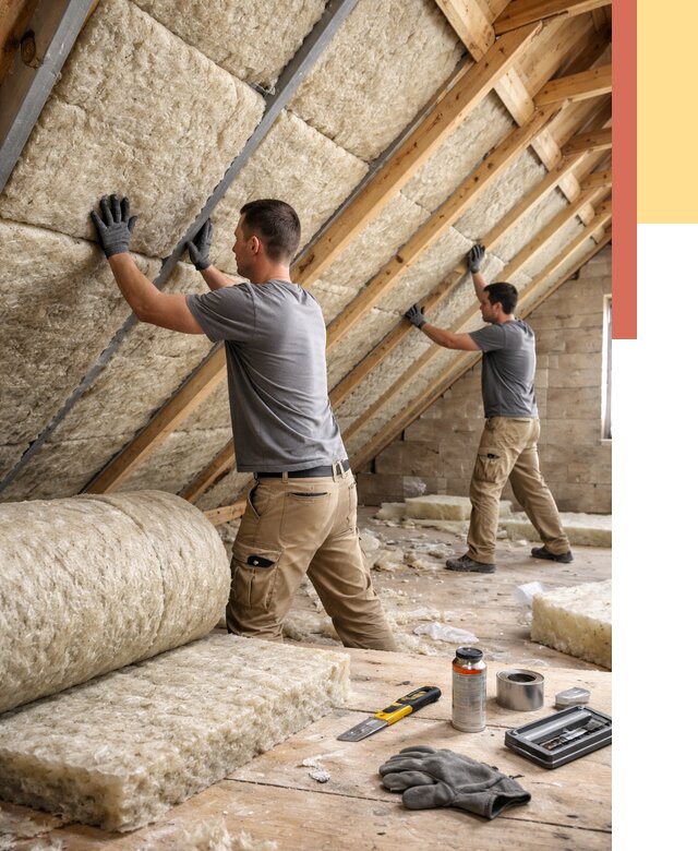 Утепление потолка минватой в Люберцах от 1526 руб. — быстро и недорого | ОТДЕЛОЧНИК-Люб