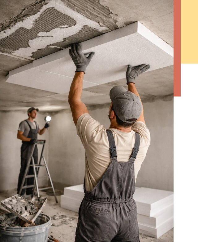 Утепление потолка пенопластом в Люберцах от 4734 руб/м2 — недорого и быстро | ОТДЕЛОЧНИК-Люб