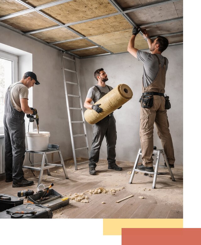 Шумоизоляция потолка в Люберцах: профессиональный монтаж и отделка